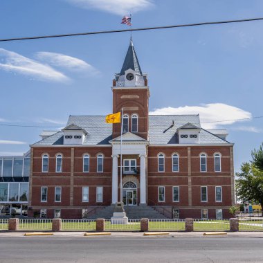 Deming, New Mexico - 11 Ekim 2021: Luna County Adliyesi 1910 'da kuruldu..
