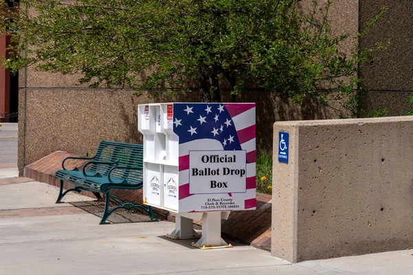 Colorado Springs Juli 2022 Offizielle Wahlurne Verwaltungsgebäude Der Stadt Colorado — Stockfoto