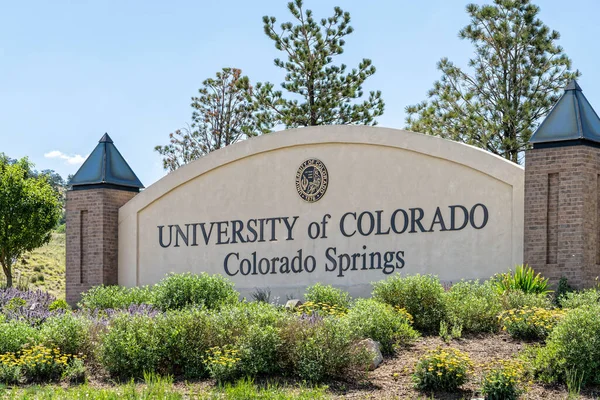 Colorado Springs July 2022 Sign University Colorado Colorado Springs Campus — Foto de Stock