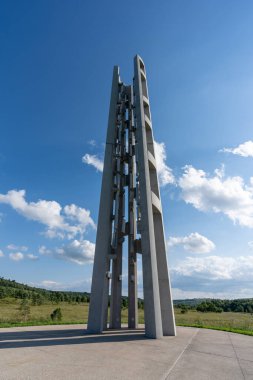 Shanksville, PA - 6 Eylül 2021: 93 sefer sayılı uçağın Sesler Kulesi