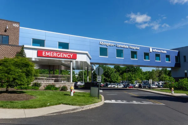 Lansdale, PA - 21 Mayıs 2019: Abington - Lansdale Hastanesi 140 yataklı, akut bakım merkezi ve Jefferson Sağlık Hastanesi 'nin bir parçasıdır..