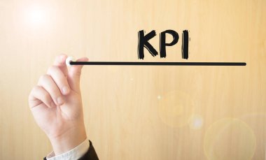 El yazısı yazması KPI, işaretleyici, iş konsepti