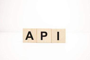 Ahşap küplerle ilgili api kavramı. İş konsepti