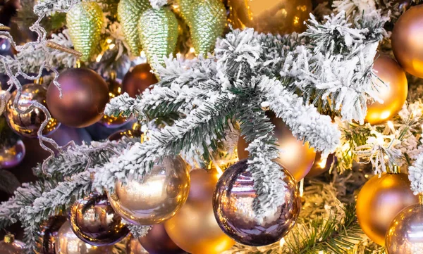 Weihnachtsbaum Mit Spielzeug Feiertags Hintergrund Weihnachtskonzept 2022 — Stockfoto