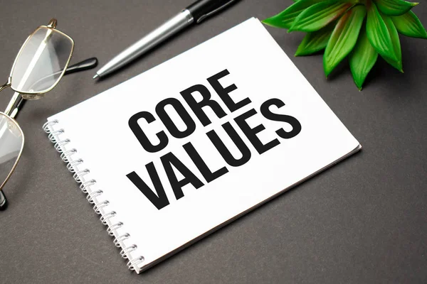 Core Values Word Business Marketing Words Typography Concept — 图库照片