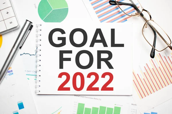 Goals 2022 Concept Closeup Business Finance Concept — Stock Photo, Image