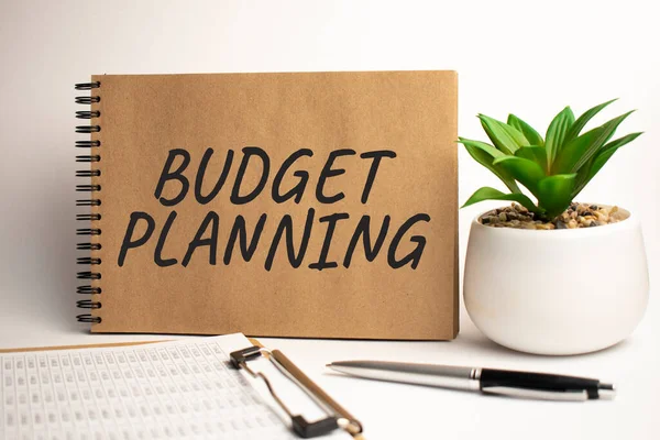 Budget Planning Paper Notepad Office Work Place — Stock Photo, Image