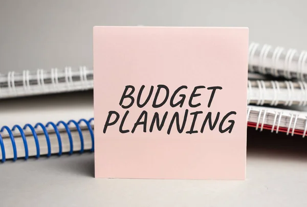 Notepad Text Budget Planning Black Marker White Background — Stock Photo, Image