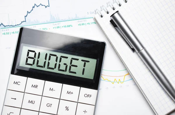 Προϋπολογισμοσ Αριθμός Αριθμομηχανή Επιχειρηματική Και Φορολογική Αντίληψη Πληρώστε Φόρο 2022 — Φωτογραφία Αρχείου