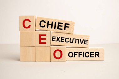 CEO tahta, gri arka planda söylenenleri engelliyor. CEO - Genel müdür, bilgi kavramları.