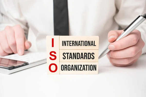 Iso Standardverifiering Certifiering Kvalitetskontroll — Stockfoto