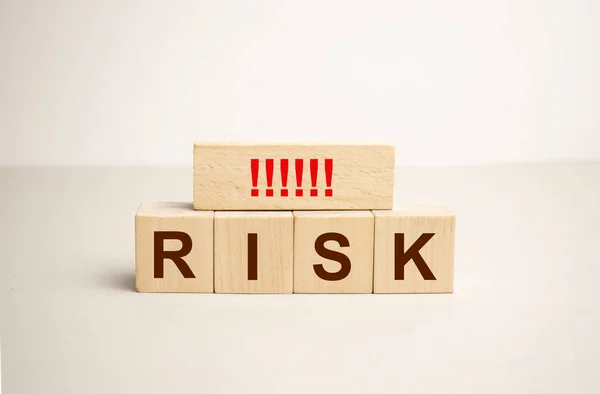 Risk Word Wooden Cubes Business Concept — Stock Photo, Image