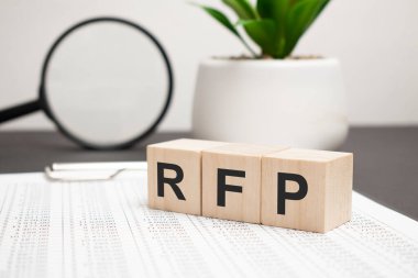 Blok iş konsepti RFP hakkında proPOSAL kelimesi