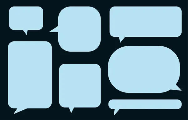 Ορισμός Φυσαλίδων Ομιλίας Σκοτεινό Φόντο Chat Box Chat Vector Doodle — Διανυσματικό Αρχείο