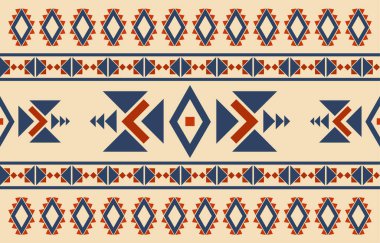 Kumaş desensiz geometrik geleneksel arka plan, Amerikan Yerli Tasarım Elementleri, Halı, duvar kağıdı, giysi, ambalaj, halı, iç mekan, Vektör illüstrasyon nakışı.