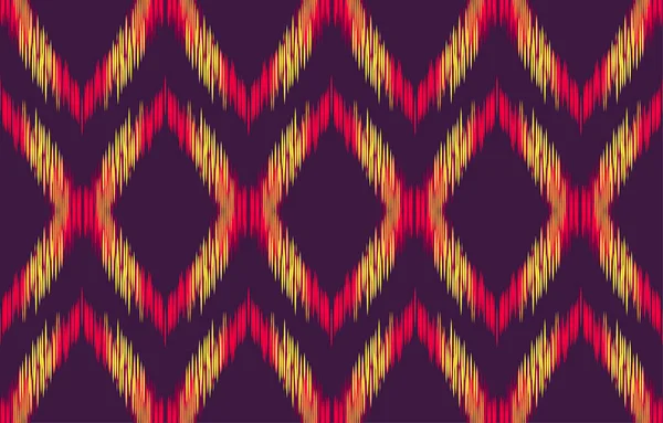 Stoff Ikat Nahtloses Muster Geometrische Ethnische Traditionelle Stickereistil Design Für — Stockvektor