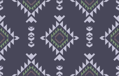 Navajo kumaşsız desen geometrik kabile geleneksel arka planı, yerli Amerikan tasarım elementleri, halı, duvar kağıdı, giysi, halı, iç mekan, Vektör illüstrasyon nakışı.