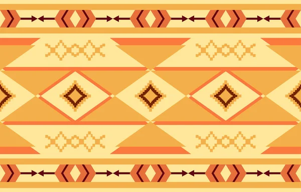 Patrón Sin Costuras Tela Navajo Geométrico Tribal Étnico Tradicional Fondo — Vector de stock