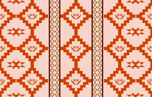 Tissu Motif Sans Couture Origine Tribale Ethnique Traditionnelle Géométrique Éléments — Image vectorielle