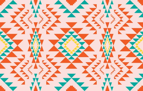 Geometrik oryantal kabile modeli geleneksel arka plan halı, duvar kağıdı, giysi, ambalaj, batik, kumaş, Vektör illüstrasyon nakış tarzı.