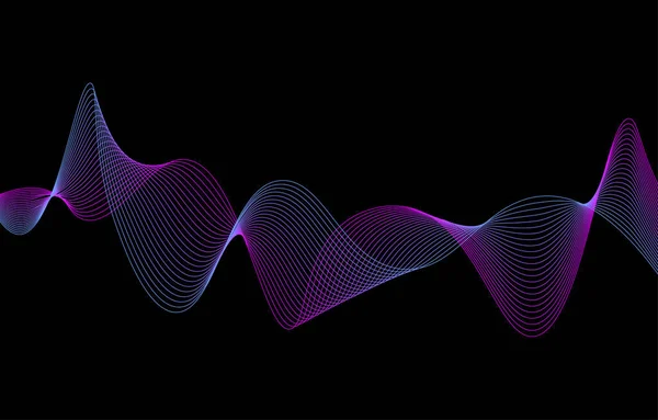 Abstrakter Hintergrund Linienwellen Element Sound Spectrum Equalizer Tapete Vektor Futuristische — Stockvektor