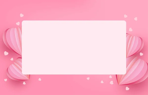 День Матері Вітальна Листівка Вектор Літаючими Серцями Рожевий Папір Банківський — стоковий вектор