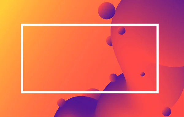 Orange and purple liquid waves. Geometric freeforms with gradient 3D flow shapes. modern fluid abstract background