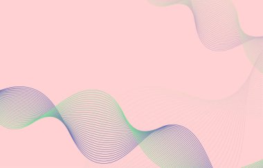 Soyut arkaplan, çizgi dalga elemanı, ses spektrumu eşitleyici duvar kağıdı, vektör fütüristik parçacık teknolojisi çizimi.