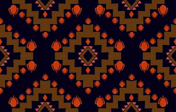 Navajo Native American Fabric Seamless Pattern Geometric Tribal Ethnic Traditional — 스톡 벡터