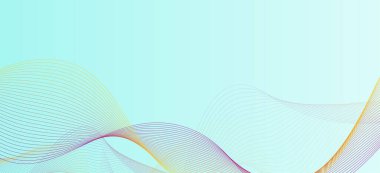 Soyut arkaplan, çizgi dalga elemanı, ses spektrumu eşitleyici duvar kağıdı, vektör fütüristik parçacık teknolojisi çizimi.