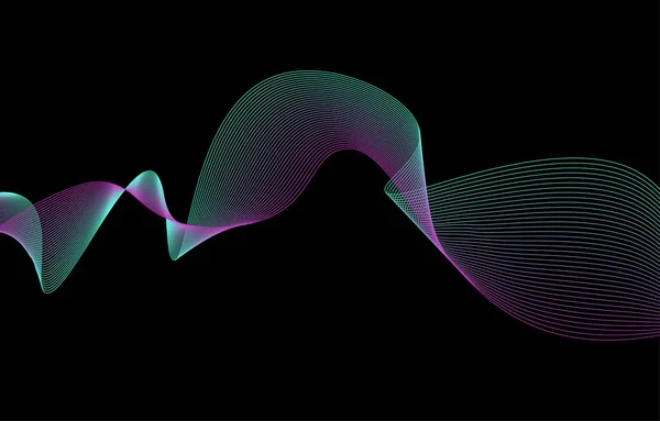 Abstrakter Hintergrund Linienwellen Element Sound Spectrum Equalizer Tapete Vektor Futuristische — Stockvektor