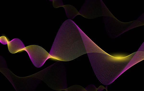 Abstract Background Line Wave Element Sound Spectrum Equalizer Wallpaper Vector — 스톡 벡터