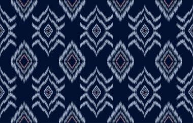Kumaş ikat pürüzsüz desen geometrik geleneksel nakış tarzı. Arka plan, halı, minder, sarong, elbise, Vektör illüstrasyonu için tasarım.
