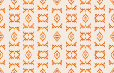 Kumaş ikat pürüzsüz desen geometrik geleneksel nakış tarzı. Arka plan, halı, minder, sarong, elbise, Vektör illüstrasyonu için tasarım.