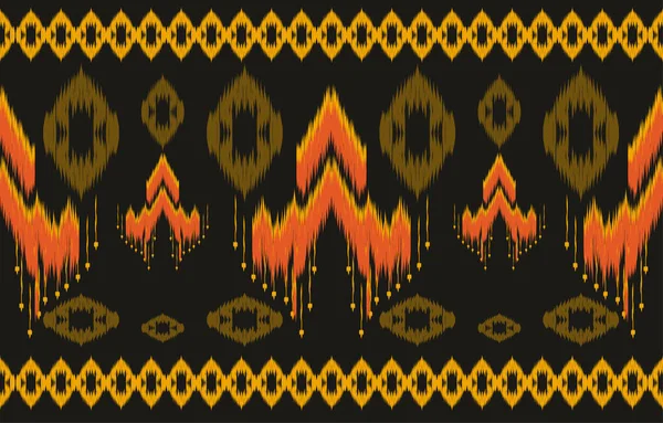 Stoff Ikat Nahtlose Muster Geometrische Ethnische Traditionelle Stickerei Stil Design — Stockvektor