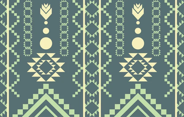 Navajo Native American Fabric Seamless Pattern Geometric Tribal Ethnic Traditional — Image vectorielle