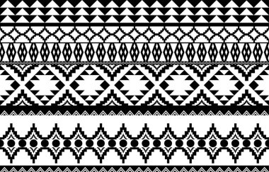African tribal black and white abstract ethnic geometric pattern. design for background or wallpaper.vector illustration to print fabric patterns, rugs, shirts, costumes, turban, hats, curtains.