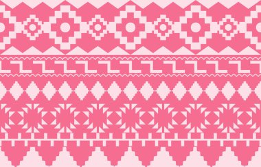 Geometrik oryantal kabile modeli geleneksel arka plan halı, duvar kağıdı, giysi, ambalaj, batik, kumaş, Vektör illüstrasyon nakış tarzı.