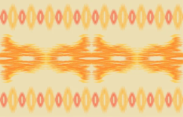 Tela Ikat Patrón Sin Costura Geométrica Étnica Tradicional Bordado Style — Vector de stock