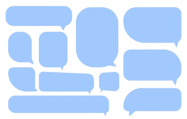 Zet Spraakbellen Een Witte Achtergrond Chat Box Chat Vector Vierkant — Stockvector