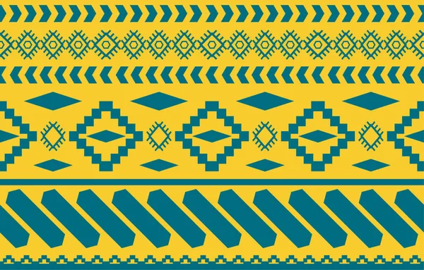 Navajo Native American Fabric Seamless Pattern Geometric Tribal Ethnic Traditional — стоковий вектор