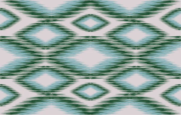 ファブリックIkatシームレスパターン幾何学的な民族の伝統的な刺繍スタイル カーペット マット サロン ベクトルイラストのためのデザイン — ストックベクタ