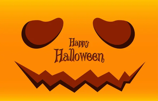 Biglietto Auguri Halloween Lettere Arte Decorate Con Zucche Fantasmi Idea — Vettoriale Stock