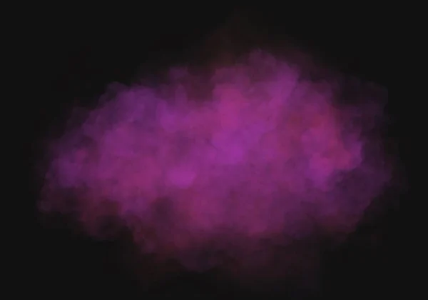 Pink Nebula Haze Watercolor Splash Painted Black Background Dark Color — Stock Photo, Image