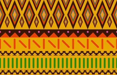 Navajo yerlisi Amerikan kumaşı pürüzsüz desen, geometrik kabile geleneksel arka planı, tasarım elemanları, halı, duvar kağıdı, giysi, halı, iç mekan, nakış vektör çizimi.