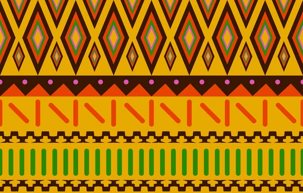 Navajo Native American Fabric Seamless Pattern Geometric Tribal Ethnic Traditional — Vettoriale Stock