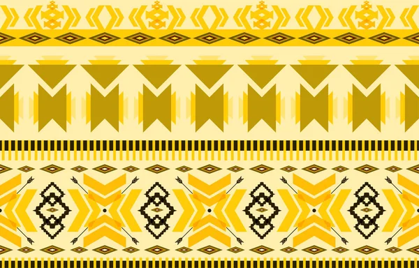 Navajo Native American Fabric Seamless Pattern Geometric Tribal Ethnic Traditional — Vettoriale Stock