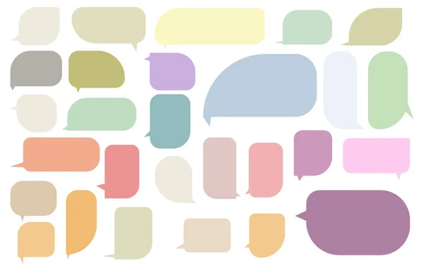 Set Speech Bubbles White Background Chat Box Chat Vector Square — Stock Vector