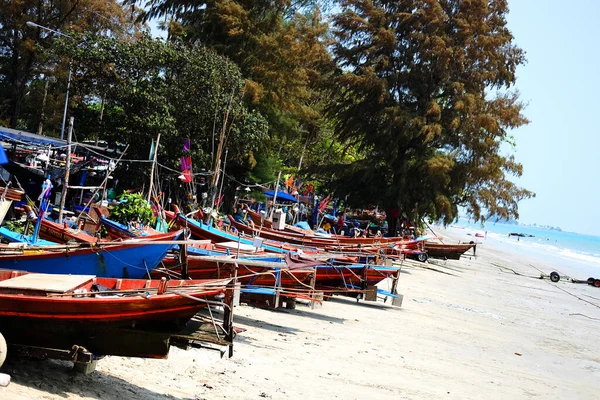 Rayong Thailand Ruari 2018 Tradition Trä Fiskebåtar Fartyg För Fiskare — Stockfoto