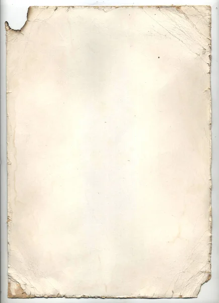 Carta Vintage Con Pieghe Bordi Scuri Squallidi Con Macchie Angoli — Foto Stock